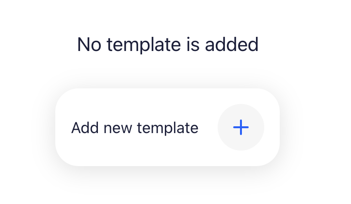Template add button screenshot